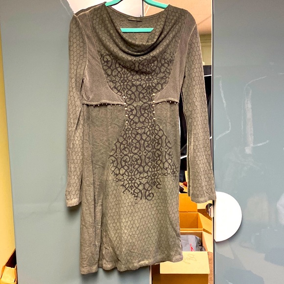Worn once green/grey dress! - Picture 1 of 3